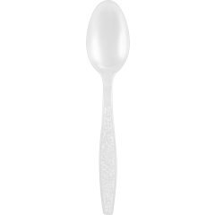 Heavy Weight Polystyrene Bulk White Teaspoon 1000Ct