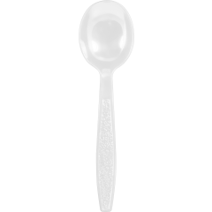 Heavy Weight Polystyrene Bulk White Soup Spoon 1000Ct