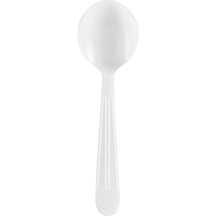 Heavy Weight Polypropylene Bulk White Soup Spoon 1000ct