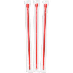 Spoon Straw Wrapped 10.25in Red 4/300ct