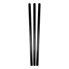 Straw Jumbo Unwrapped 5.75In Black 10/500Ct 6mm Diameter