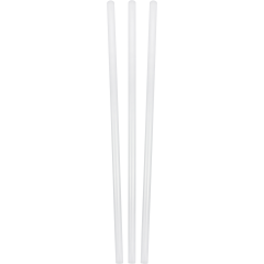 Straw Jumbo Unwrapped 7.75In Clear 24/500Ct 5.5mm Diameter