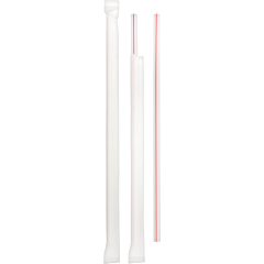 Straw Jumbo Wrapped 7.75In 24/500Ct