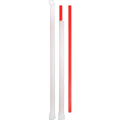 Straw Giant Wrapped 10.25in Red 4/300ct 7mm Diameter