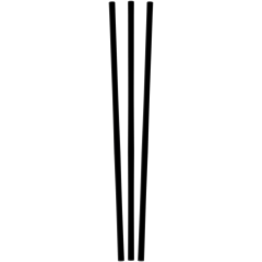 Straw Jumbo Unwrapped 7.75In Black 50/250Ct 6mm Diameter