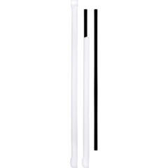 Straw Jumbo Wrapped 7.75In Black 24/500Ct 5.5mm Diameter