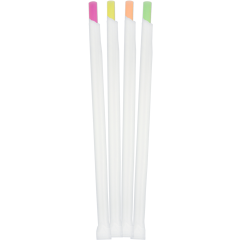 Straw Super Giant Wrapped 7.75In Assorted Neon 24/300Ct 8mm Diameter