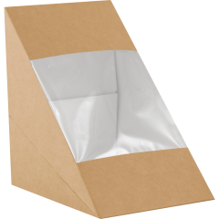Kraft Board Compostable Extra Large Sandwich Wedge 500ct