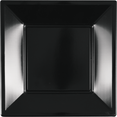 7in Plate Square Black Plastic 500/cs