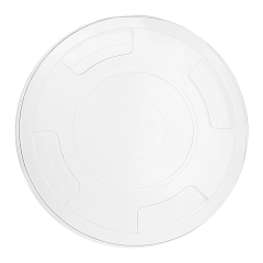 PLA Compostable Flat Lid without Hole fits 9-24oz Cold Cups 1000/cs 96mm Diameter
