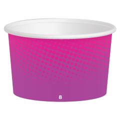 8oz Ice Cream Cup Pink 1000/cs 95.8mm