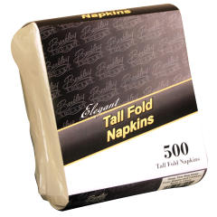 7X13.5in Tall Fold Napkin 1-Ply White 20/500Ct