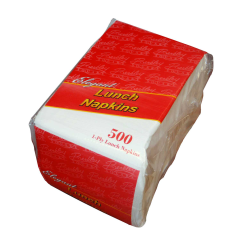 12x12in Lunch Napkin 1-Ply 1/4-Fold White 12/500Ct