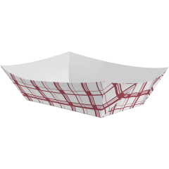 5Lb Paper Food Tray Red/Wh #500 500/cs