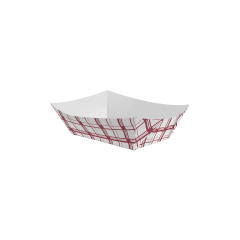 8Oz Paper Food Tray Red/Wh #50 1000/cs
