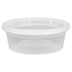 8Oz Heavy Weight Deli Container W/Lid 250/Cs