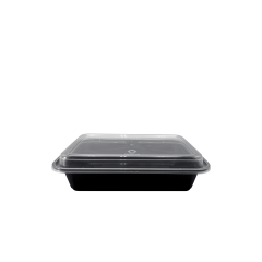12oz Rectangle Microwaveable Bowl W/Lid 150/Cs