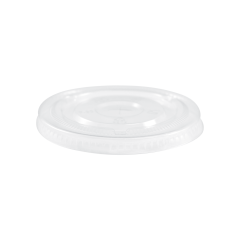 Clear Flat Lid With Straw Slot Fits 10Oz Cups 1000/cs 78Mm