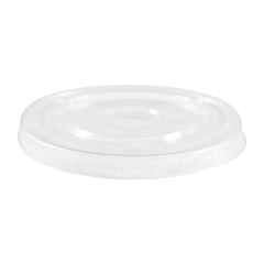 Clear Flat Lid With Straw Slot For 32Oz Pet Cup 500/Cs 107mm