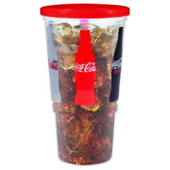 32oz Coca-Cola Translucent Reusable Plastic Car Cup With Lid 540/550cs