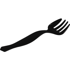 Polystyrene Serving Fork Black 8.5in 200/Cs