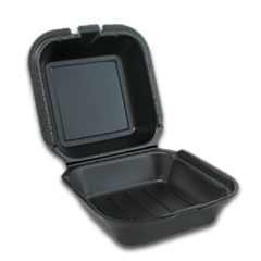 6X6In Black Foam Container 500/Cs