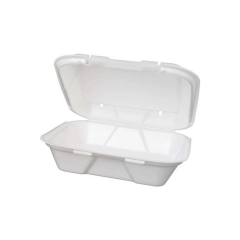 9X9In 1-Compartment White Foam Container 200/Cs