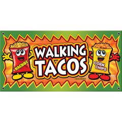 Sign 12X24in With 4 Grommets Walking Taco Design 1/Ea (2019)
