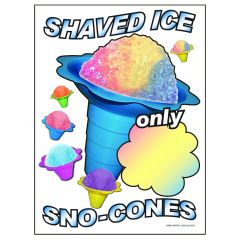 SNO CONE DESIGN WINDOW CLING