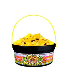 Container 24Oz Nachos Mucho Design With Handle Black 170/Cs