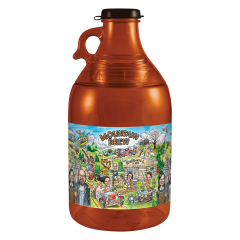 54oz Growler Souvenir W/Lid Mountain Brew Design 30/cs