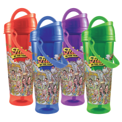 32oz Tizzytoo Souvenir Cup W/Lid, straw, & handle 108/Cs