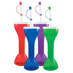 12oz Mini Yarder W/Lid & Straw 50/cs