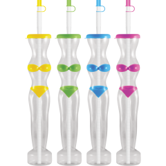 17oz Bikini Yarder W/Lid & Straw 48/cs