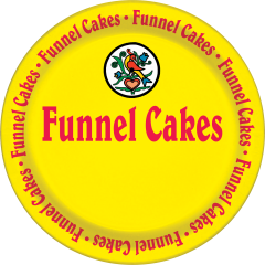 9In Coated Paper Plate Funnel Cakes Design 20/50pk