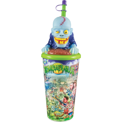 32oz Zombie Top Souvenir Cup W/Lid & Straw 100/Cs