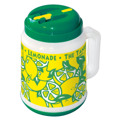 64oz Souvenir Tanker Lemons Design With Lid And Straw 12/cs