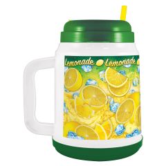 32oz Mini-Tanker Souvenir Cup Lemon Ice Design 24/cs