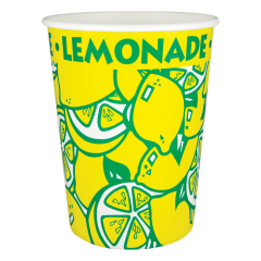 32oz Squat Paper Cup Lemons Design 480/Cs 114mm