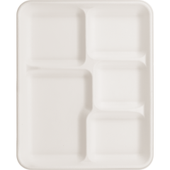 Tupper 2 Compartimentos Blanco Eco-Biodegradable 16,5x22,5cm