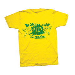 "We Squeeze To Please" Yellow T-Shirt Large