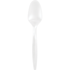 Medium Weight Polypropylene Bulk White Teaspoon 1000ct