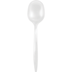 Medium Weight Polypropylene Bulk White Soup Spoon 1000ct