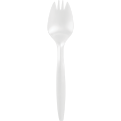 Medium Weight Polypropylene Bulk White Spork 1000ct