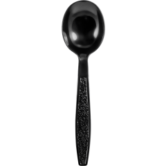 Heavy Weight Polystyrene Bulk Black Soup Spoon 1000ct