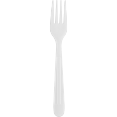 Extra Heavy Weight Polypropylene Bulk White Fork 1000ct