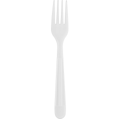 Heavy Weight Polypropylene Bulk White Fork 1000ct