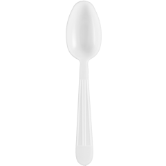 Heavy Weight Polypropylene Bulk White Teaspoon 1000ct