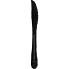 Heavy Weight Polypropylene Bulk Black Knife 1000ct