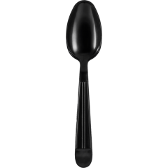 Extra Heavy Weight Polypropylene Bulk Black Teaspoon 1000ct